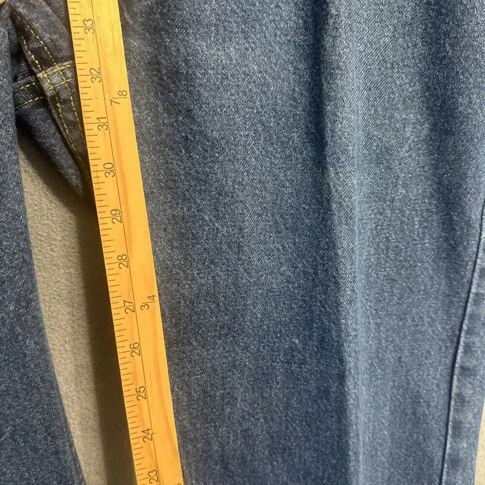 Levis 505 Regular Fit‎ Straight Leg Jeans Mens 38x32 Blue Rigid Denim Classic
